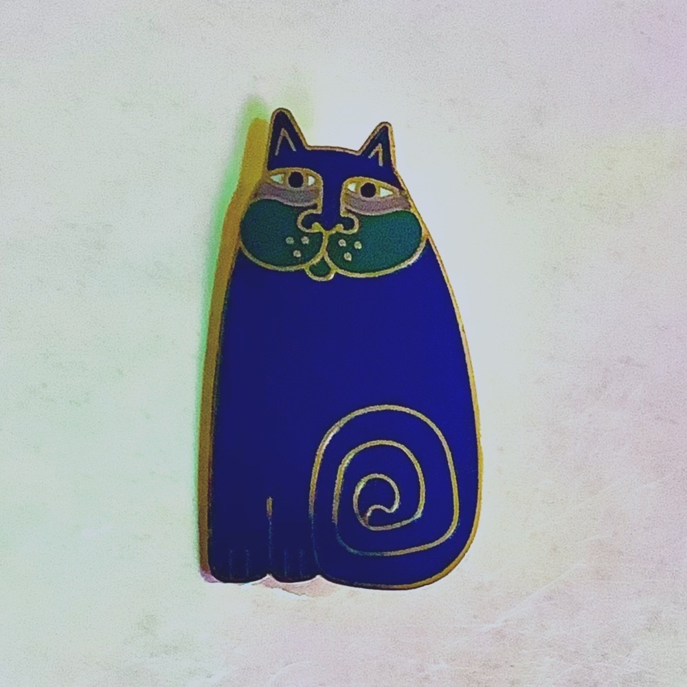 Vintage Laurel Burch Olivia Cat Brooch